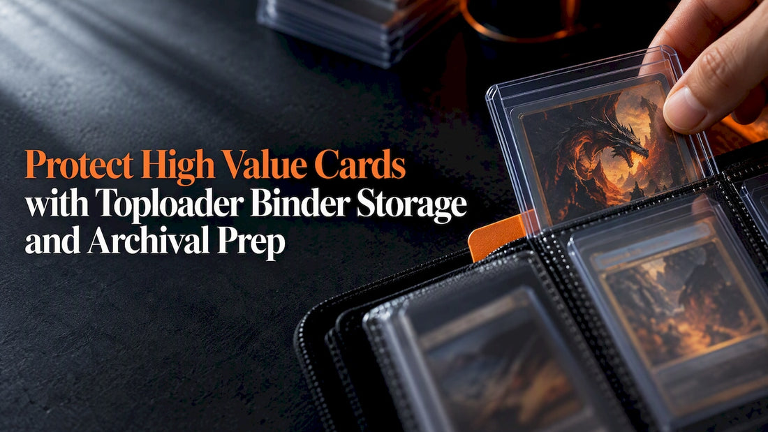 Rigid card holders secured in archival storage pages
