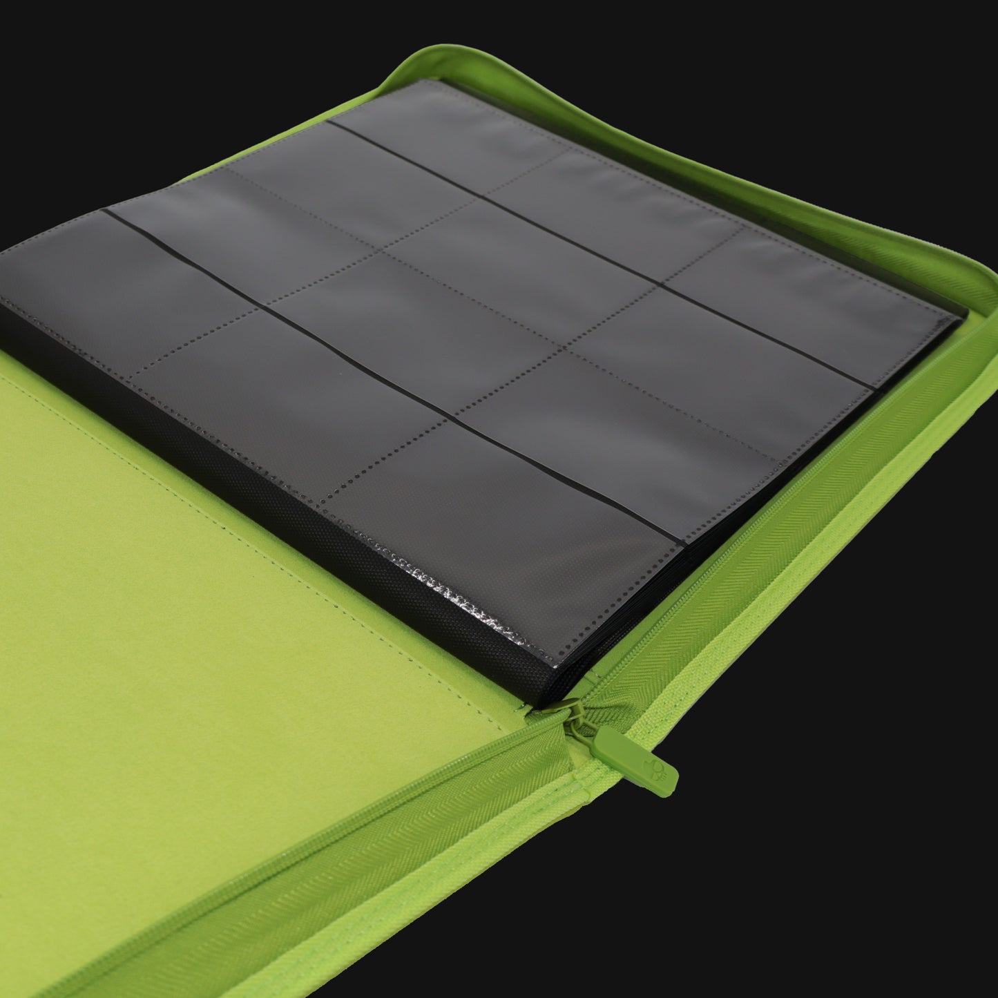 Unlucky Zip Binder Lime Green